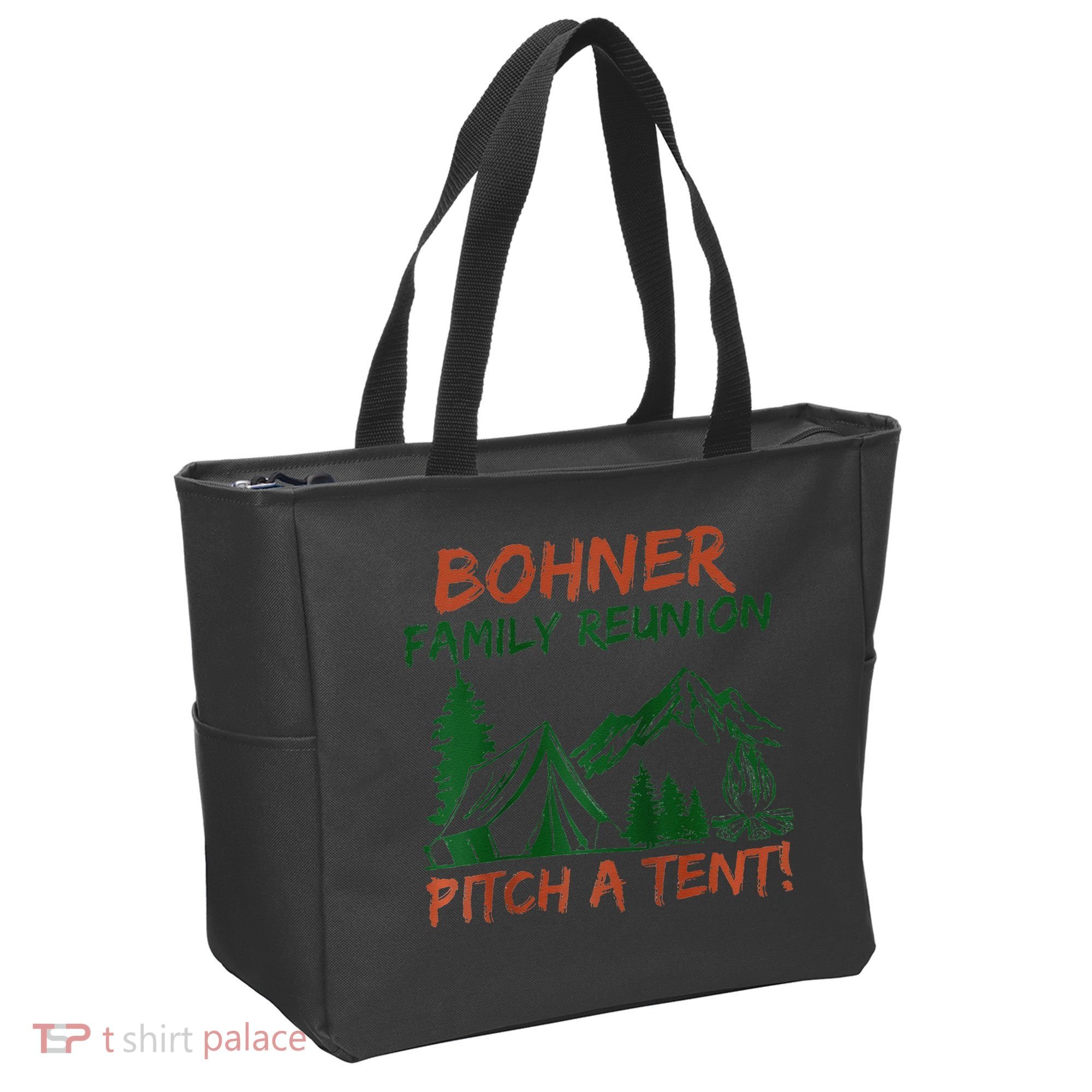 Bohner Family Reunion Pitch A Tent Raglan Gift Tote Bag
