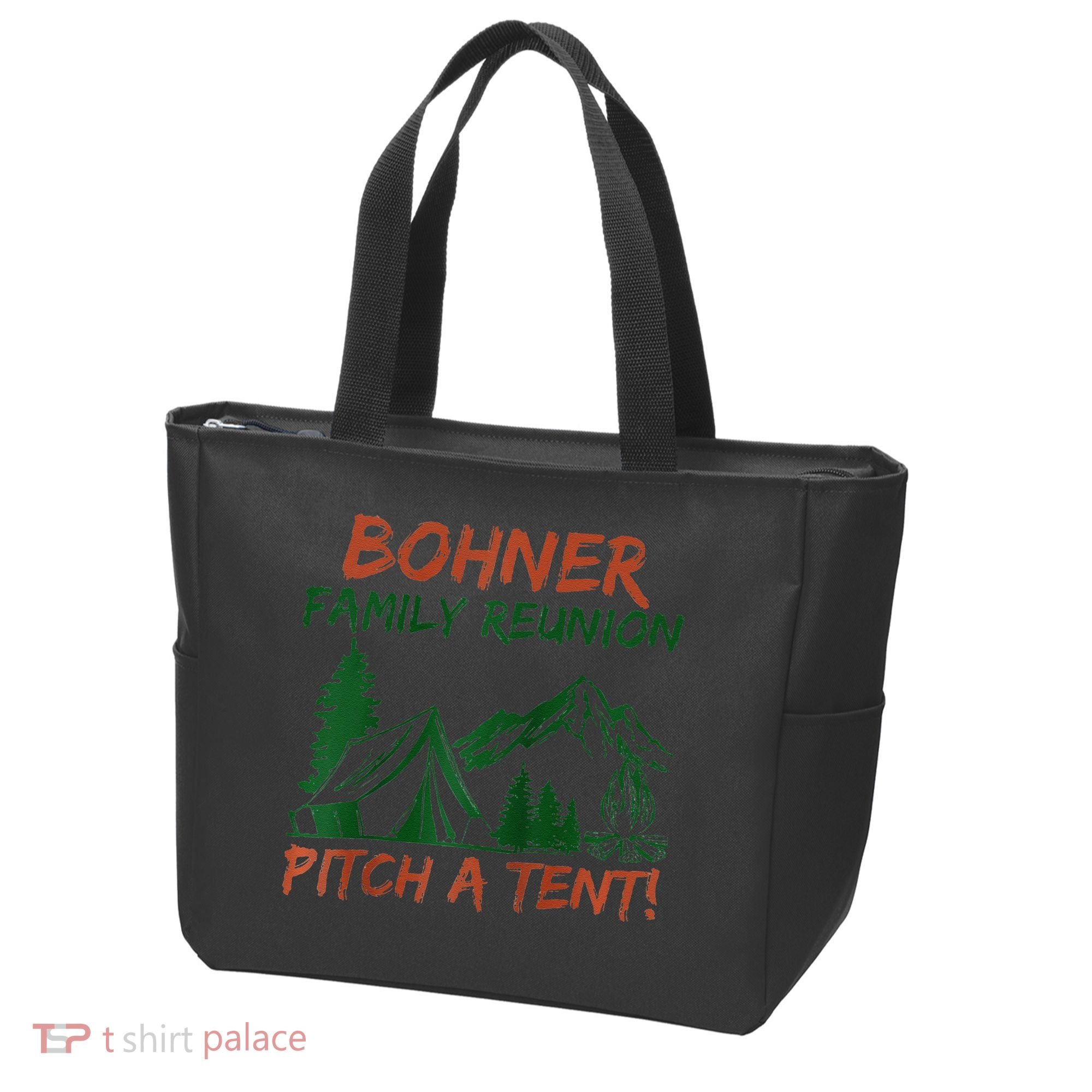 Bohner Family Reunion Pitch A Tent Raglan Gift Tote Bag