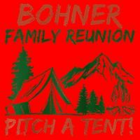 Bohner Family Reunion Pitch A Tent Raglan Gift Santa Hat thumb 1