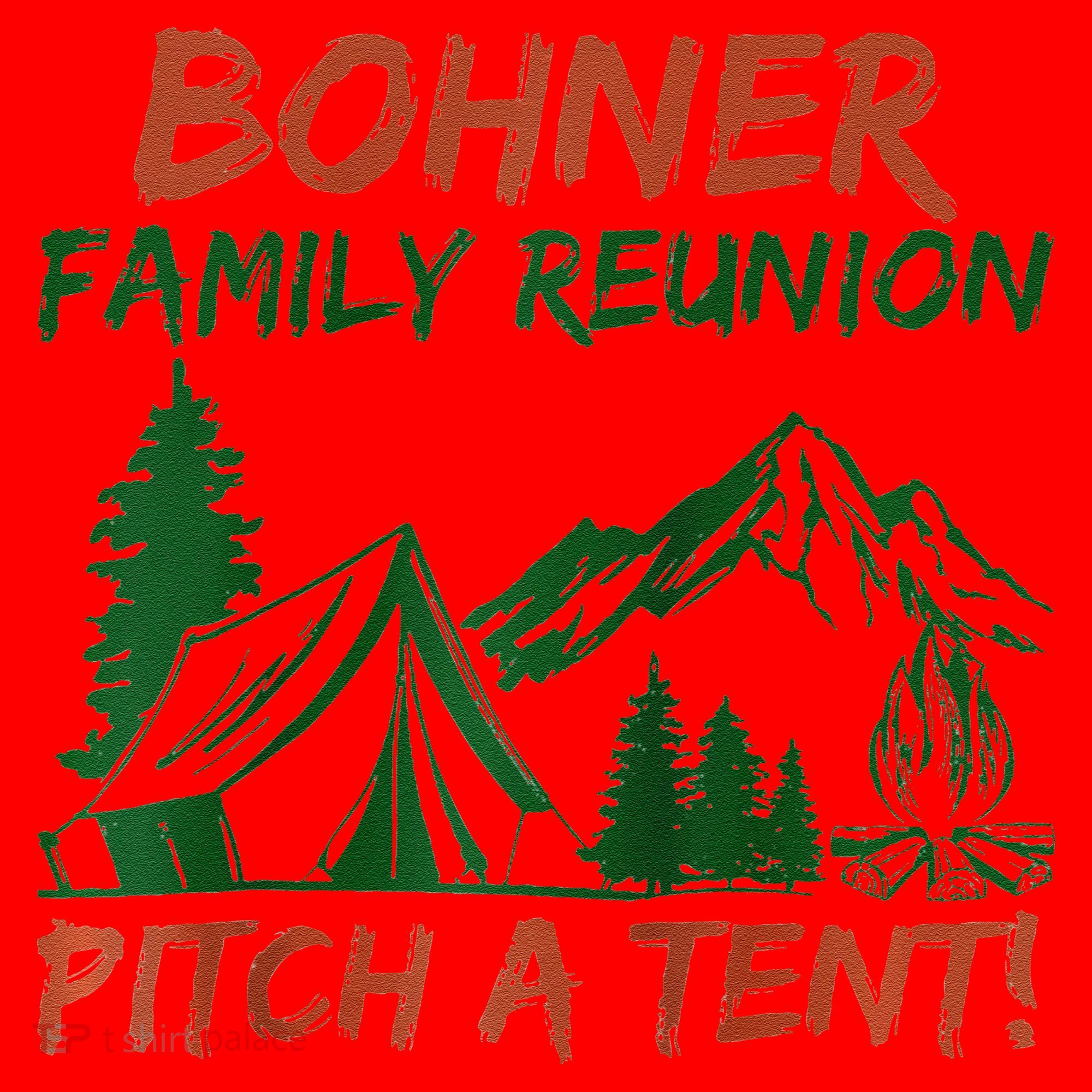 Bohner Family Reunion Pitch A Tent Raglan Gift Santa Hat