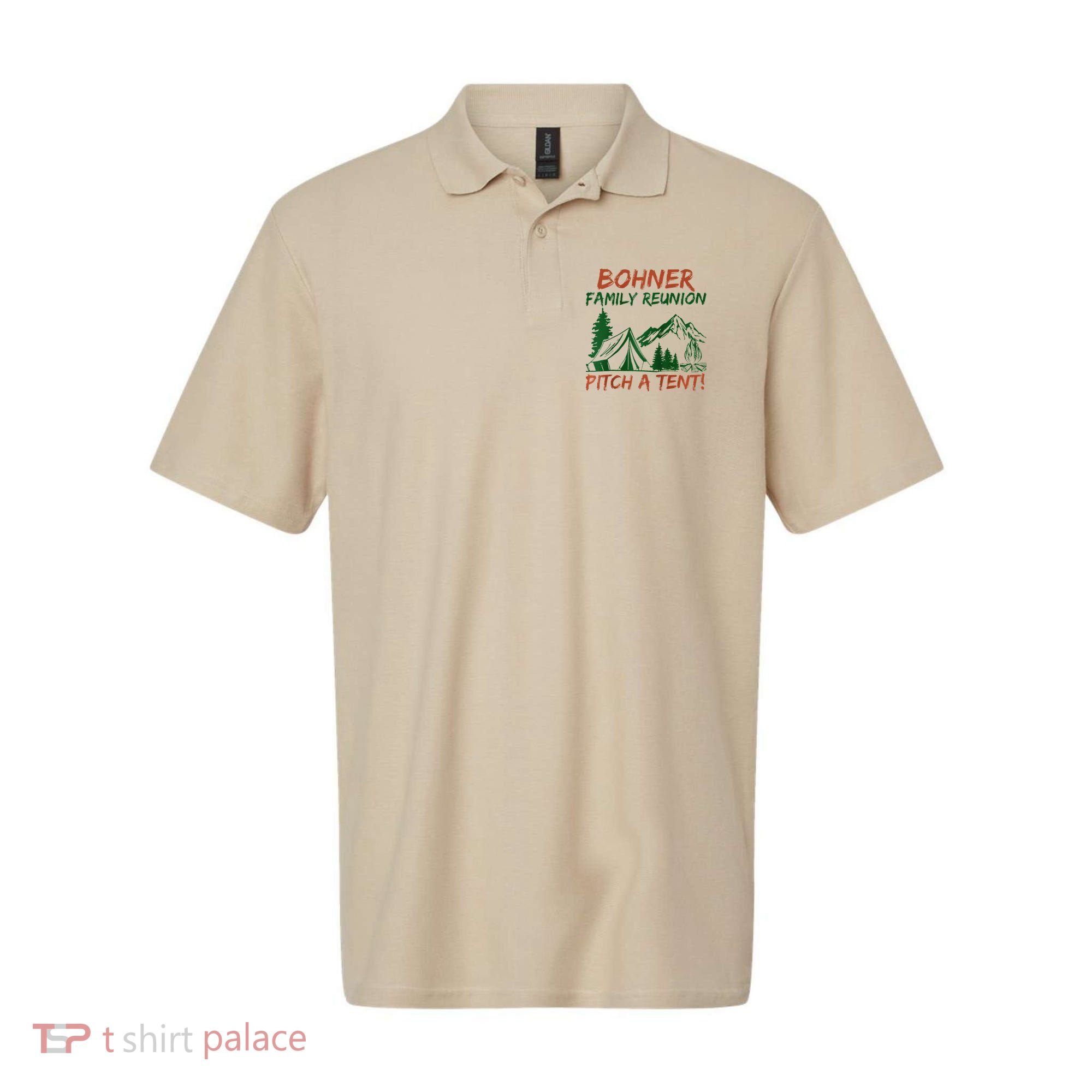Bohner Family Reunion Pitch A Tent Raglan Gift Polo