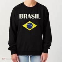 Brasil Flag Retro Soccer Women's Sweatshirt thumb 0