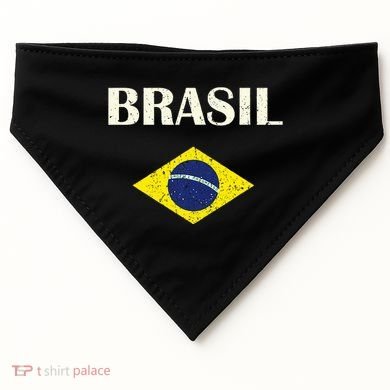Brasil Flag Retro Soccer USA-Made Doggie Bandana