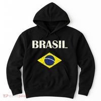 Brasil Flag Retro Soccer Hoodie thumb 0