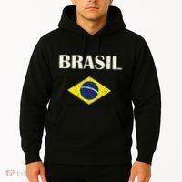 Brasil Flag Retro Soccer Hoodie thumb 2