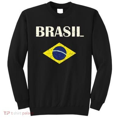 Brasil Flag Retro Soccer Sweatshirt