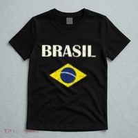 Brasil Flag Retro Soccer T-Shirt thumb 5