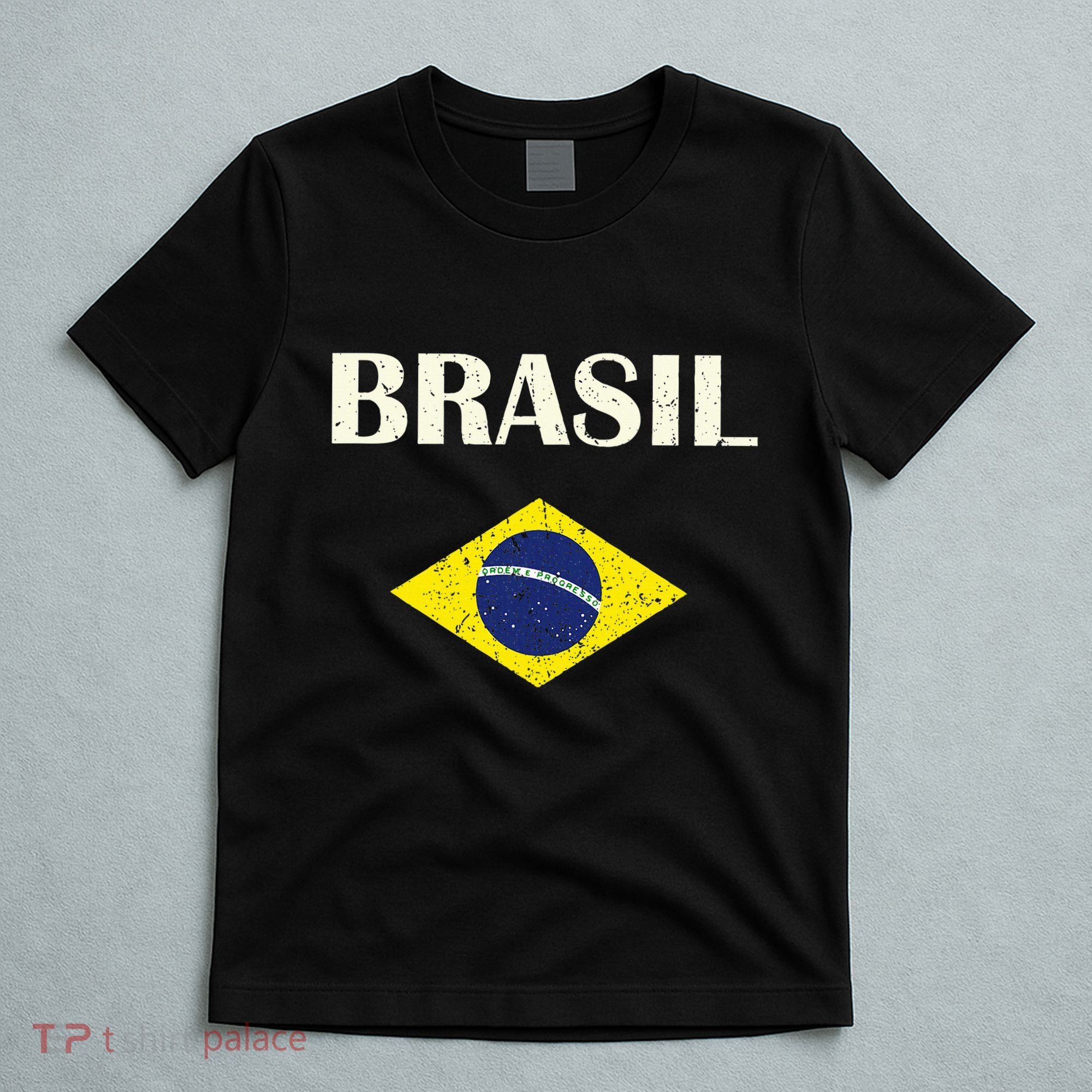 Brasil Flag Retro Soccer T-Shirt