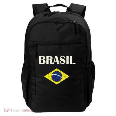 Brasil Flag Retro Soccer Backpack