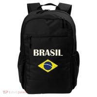 Brasil Flag Retro Soccer Backpack thumb 0