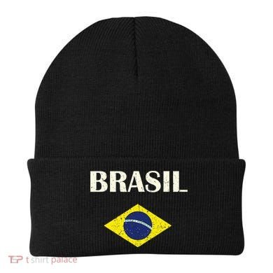 Brasil Flag Retro Soccer Beanie