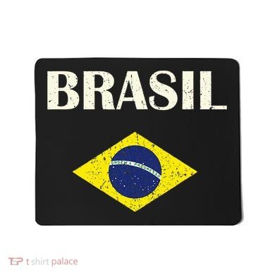 Brasil Flag Retro Soccer Mousepad