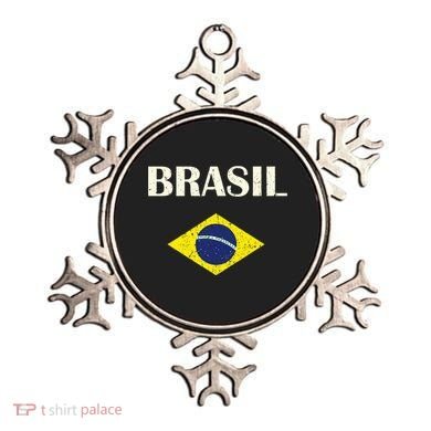 Brasil Flag Retro Soccer Ornament