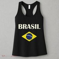 Brasil Flag Retro Soccer Women's Tank Top thumb 3