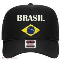 Brasil Flag Retro Soccer Hat thumb 0