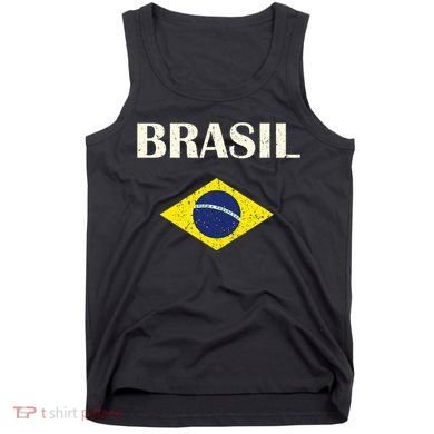 Brasil Flag Retro Soccer Tank Top