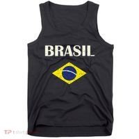 Brasil Flag Retro Soccer Tank Top thumb 0