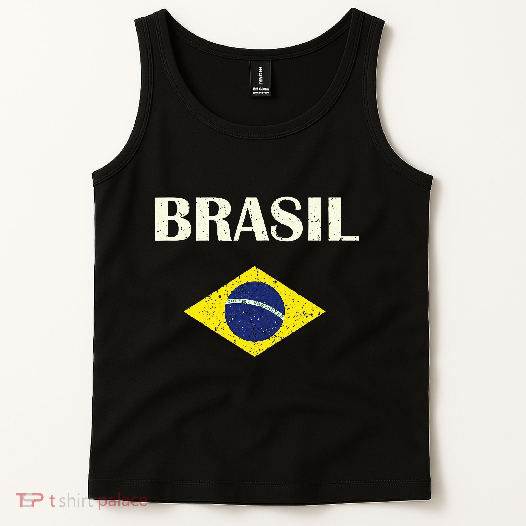 Brasil Flag Retro Soccer Tank Top
