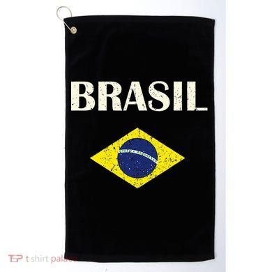Brasil Flag Retro Soccer Golf Towel