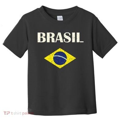 Brasil Flag Retro Soccer Toddler T-Shirt