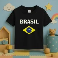 Brasil Flag Retro Soccer Toddler T-Shirt thumb 3