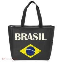 Brasil Flag Retro Soccer Tote Bag thumb 0