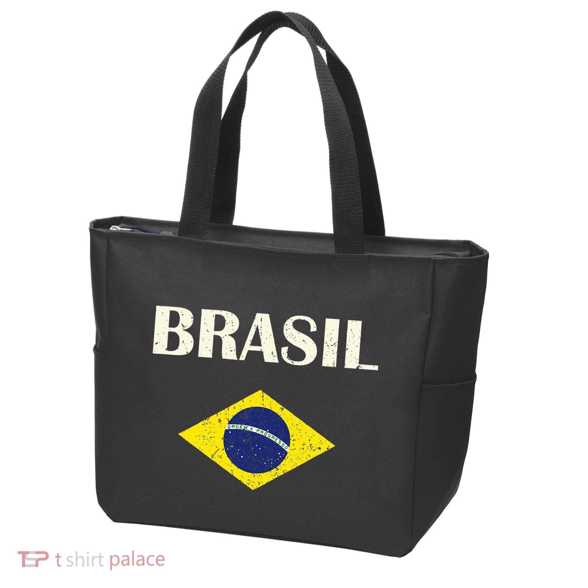 Brasil Flag Retro Soccer Tote Bag