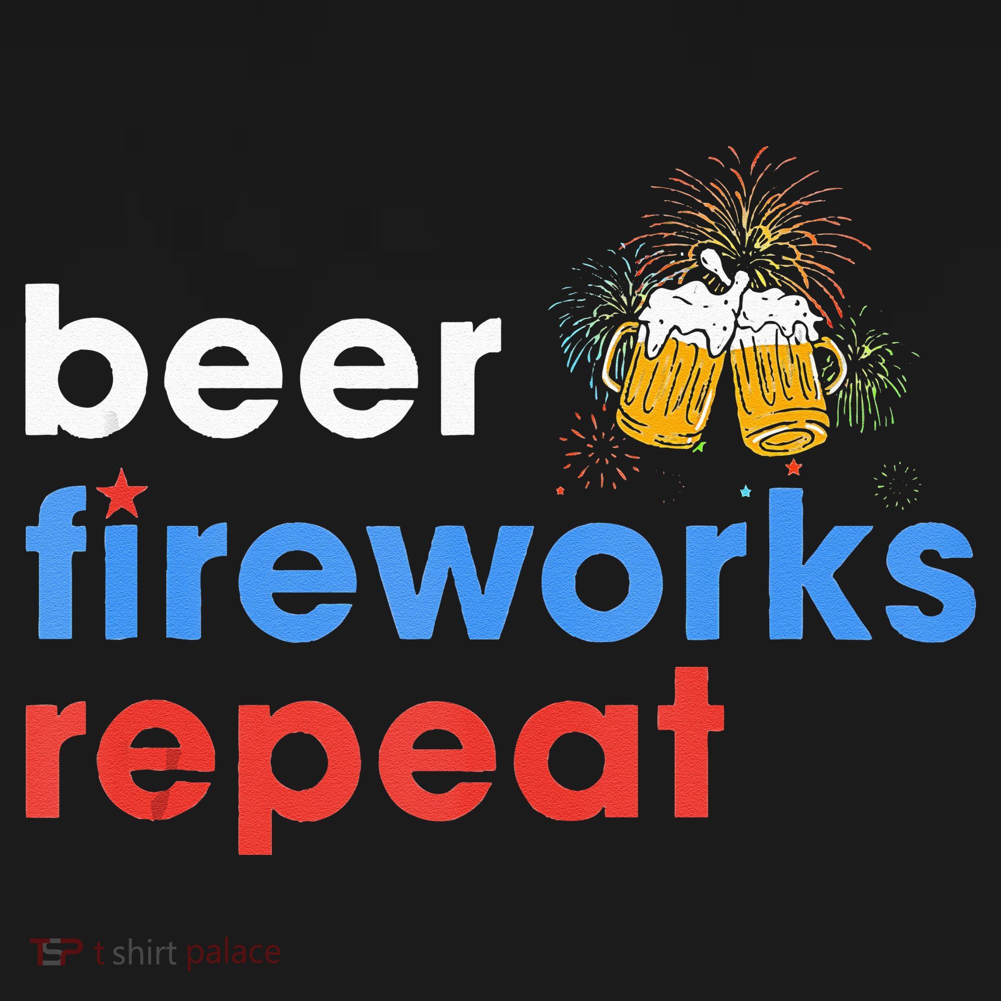 Beer Fireworks Repeat Funny 4th Of July Beer Lovers Gifts Women's Hoodie