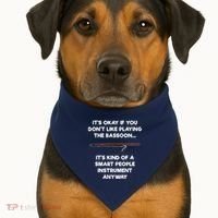 Bassoon Funny Smart People Bassoon Player USA-Made Doggie Bandana thumb 1