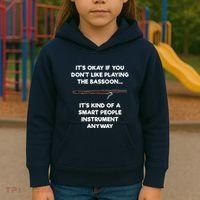 Bassoon Funny Smart People Bassoon Player Kids Hoodie thumb 3