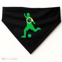 Brazil Flag Soccer Jersey Brasil Futbol USA-Made Doggie Bandana thumb 0
