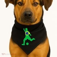 Brazil Flag Soccer Jersey Brasil Futbol USA-Made Doggie Bandana thumb 1
