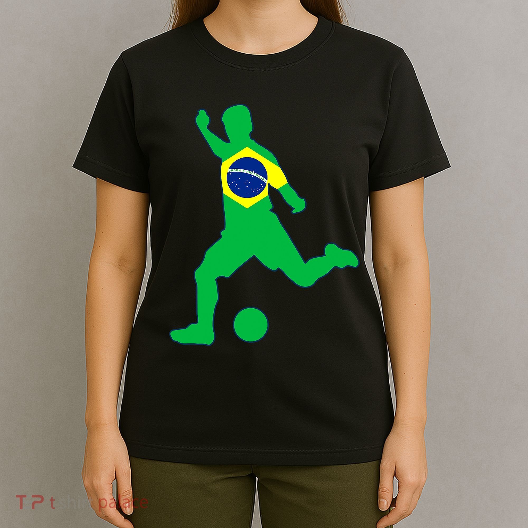 Brazil Flag Soccer Jersey Brasil Futbol T-Shirt