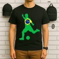 Brazil Flag Soccer Jersey Brasil Futbol T-Shirt thumb 6