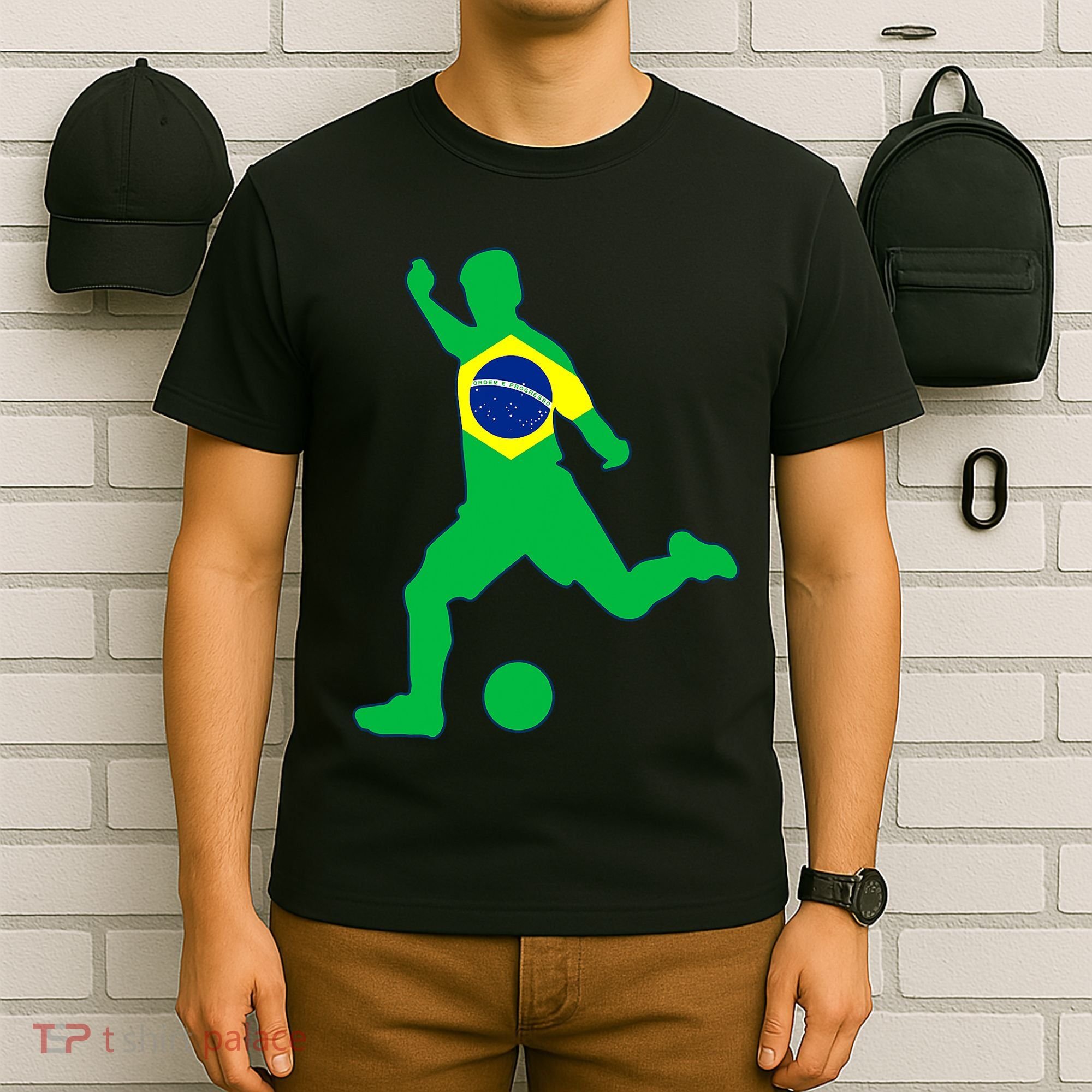 Brazil Flag Soccer Jersey Brasil Futbol T-Shirt