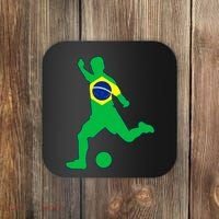 Brazil Flag Soccer Jersey Brasil Futbol Coaster thumb 0