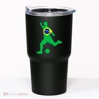 Brazil Flag Soccer Jersey Brasil Futbol Tumbler thumb 0