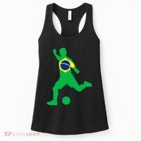 Brazil Flag Soccer Jersey Brasil Futbol Women's Tank Top thumb 0