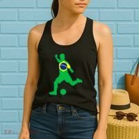 Brazil Flag Soccer Jersey Brasil Futbol Women's Tank Top thumb 2