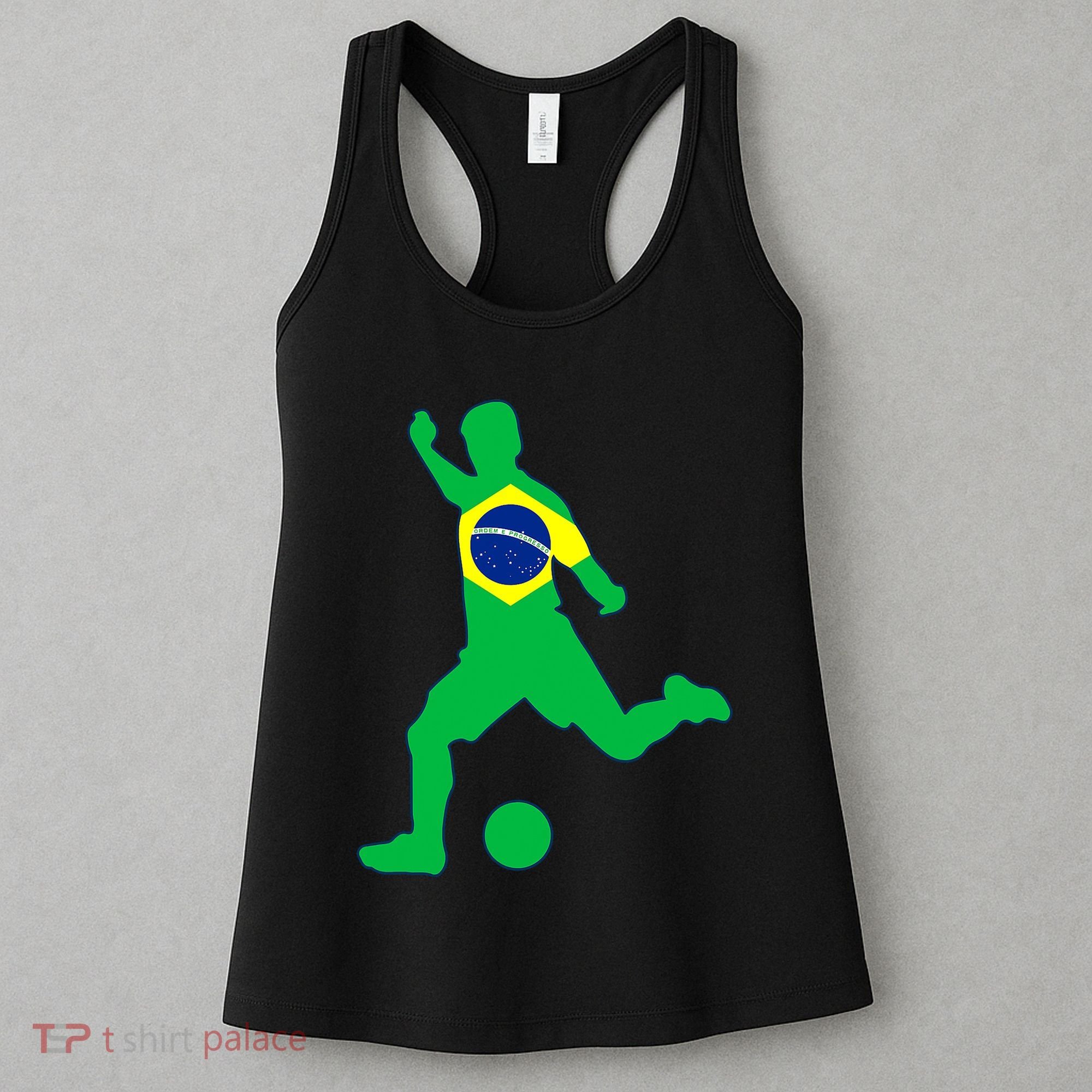 Brazil Flag Soccer Jersey Brasil Futbol Women's Tank Top