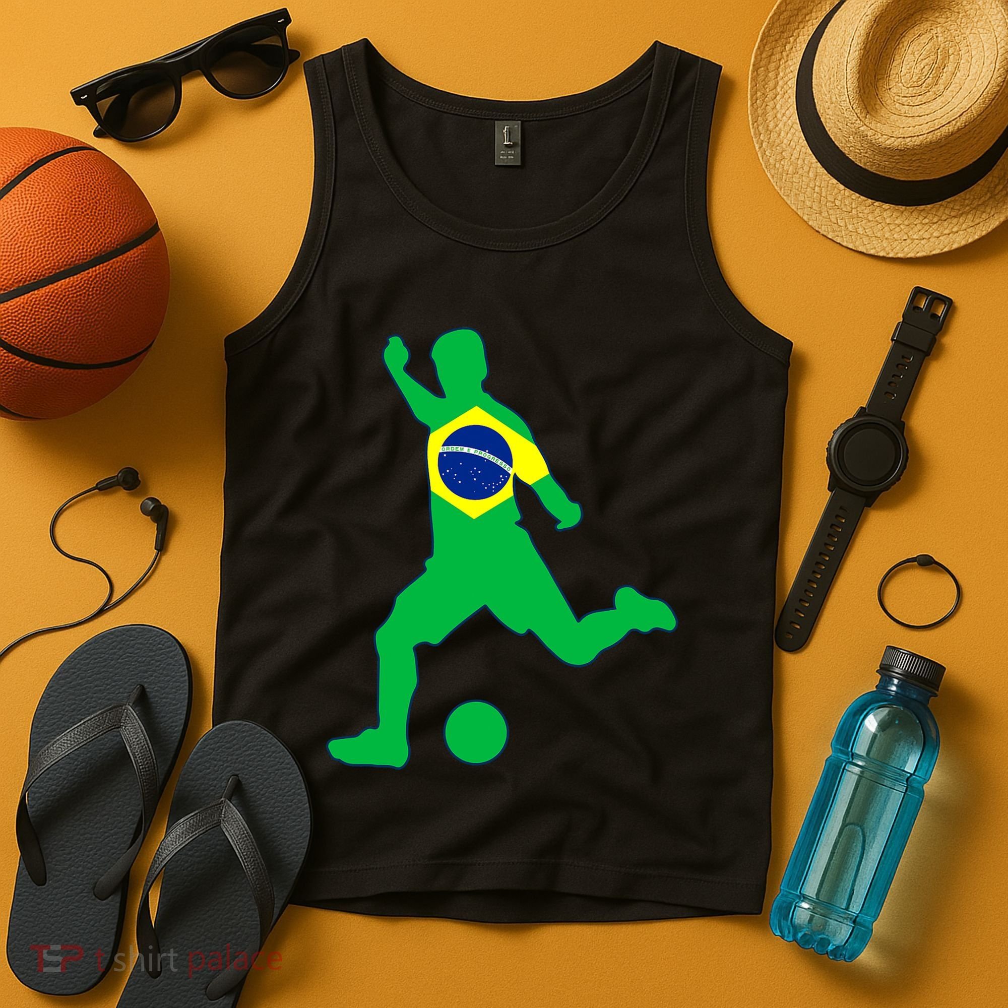 Brazil Flag Soccer Jersey Brasil Futbol Tank Top
