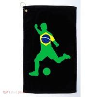 Brazil Flag Soccer Jersey Brasil Futbol Golf Towel thumb 0