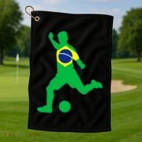 Brazil Flag Soccer Jersey Brasil Futbol Golf Towel thumb 1
