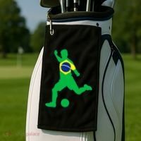 Brazil Flag Soccer Jersey Brasil Futbol Golf Towel thumb 2