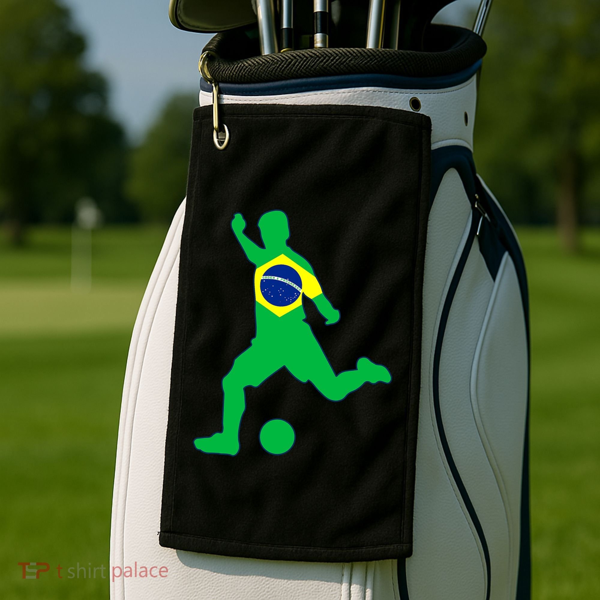 Brazil Flag Soccer Jersey Brasil Futbol Golf Towel