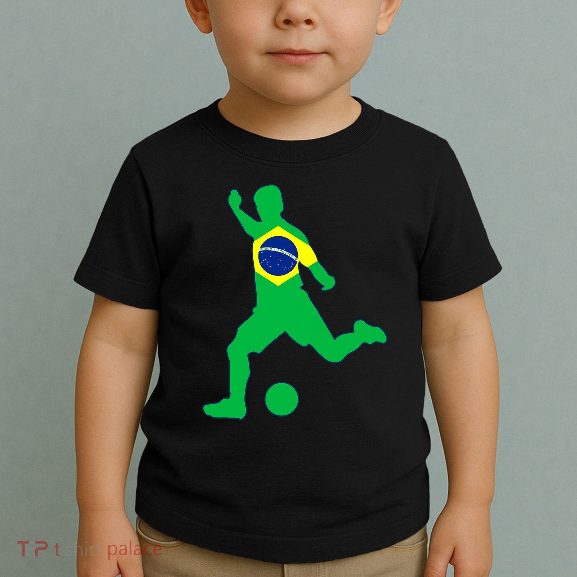 Brazil Flag Soccer Jersey Brasil Futbol Toddler T-Shirt