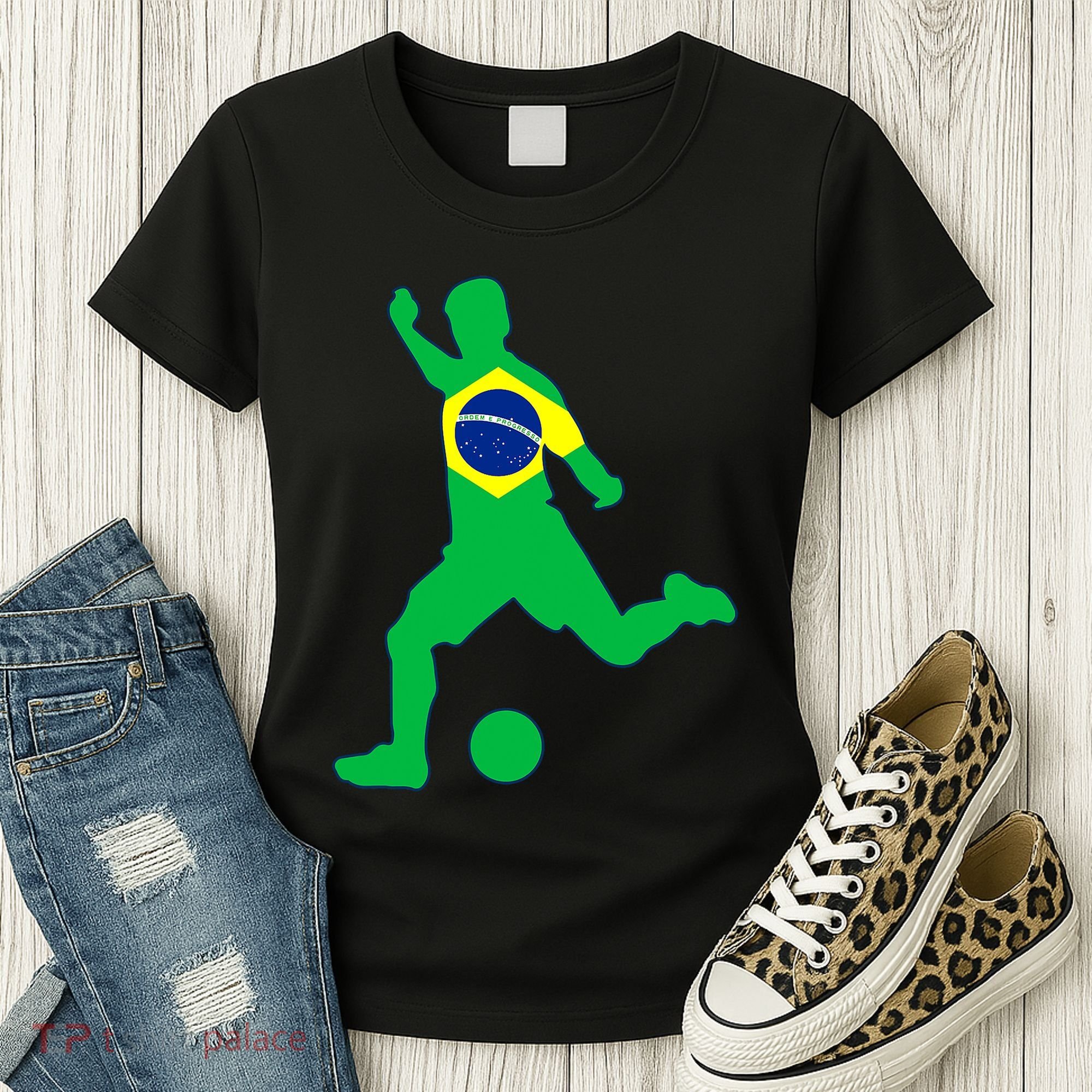 Brazil Flag Soccer Jersey Brasil Futbol Women's T-Shirt