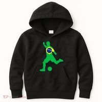 Brazil Flag Soccer Jersey Brasil Futbol Kids Hoodie thumb 0