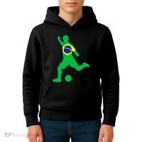 Brazil Flag Soccer Jersey Brasil Futbol Kids Hoodie thumb 4