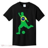 Brazil Flag Soccer Jersey Brasil Futbol Kids T-Shirt thumb 0